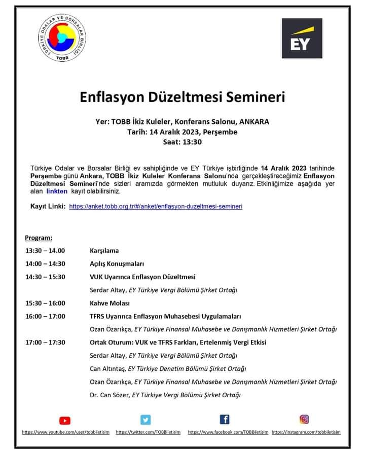 Enflasyon Düzeltmesi Semineri