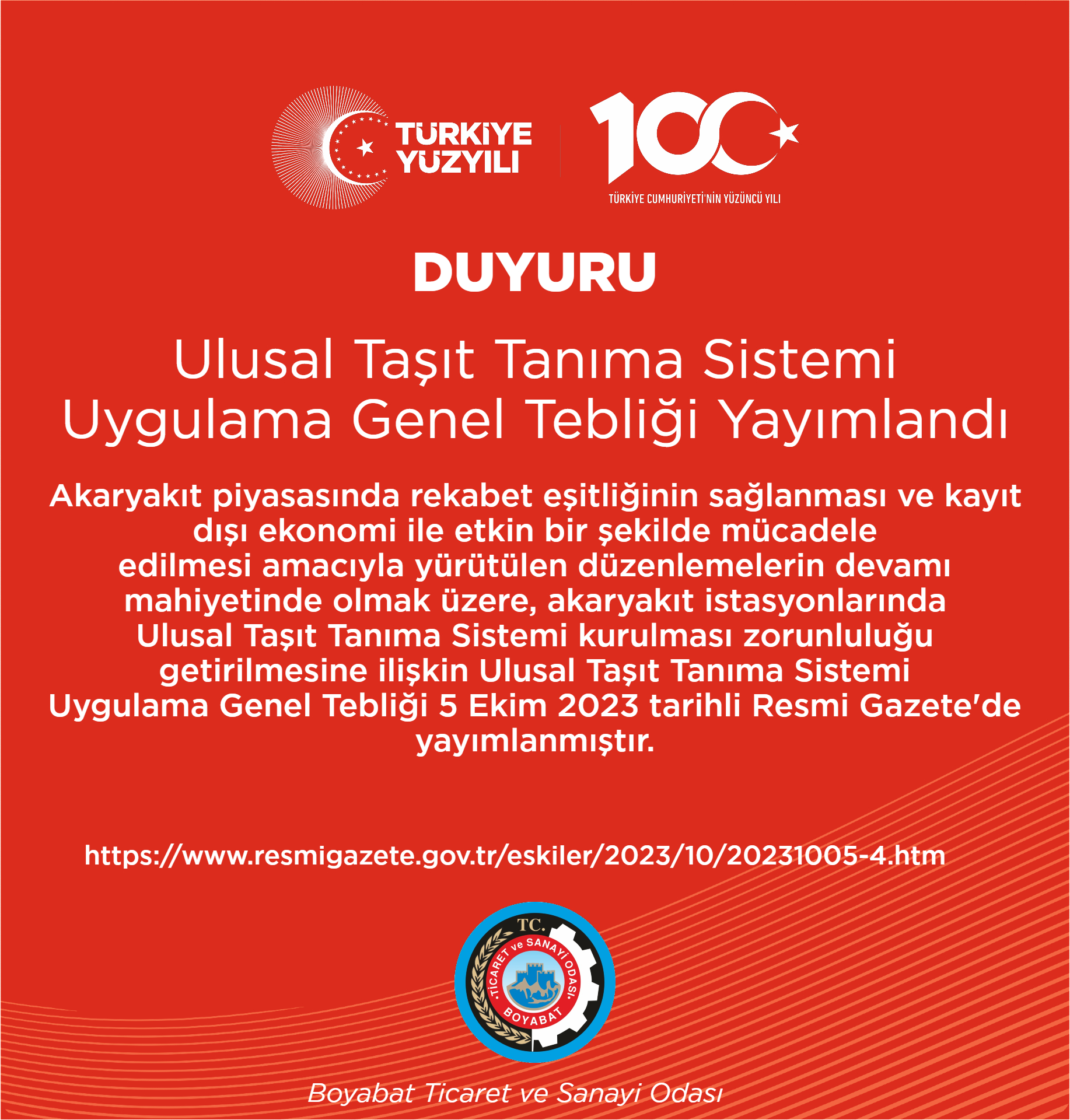 Ulusal Taşıt Tanıma Sistemi Uygulama Tebliği Yayımlandı
