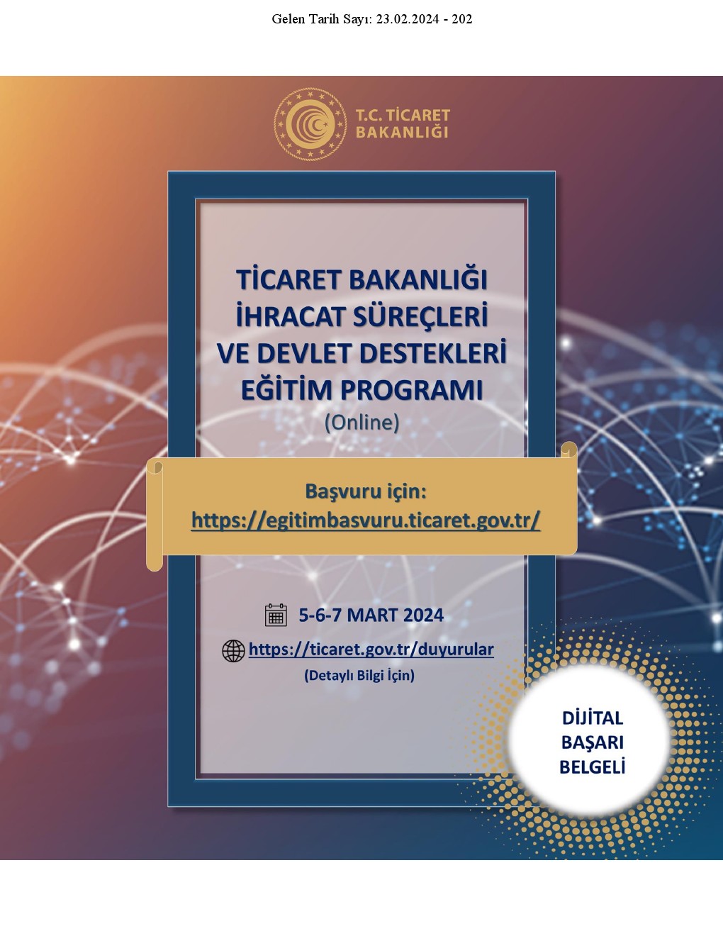 İhracat Süreçleri ve Devlet Destekleri Eğitim Programı