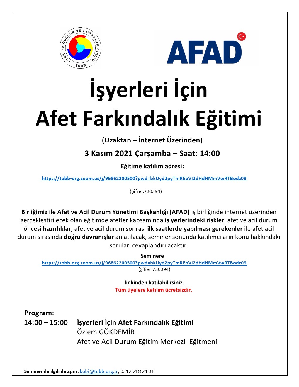 İşyerleri İçin Afet Farkındalık Eğitimi