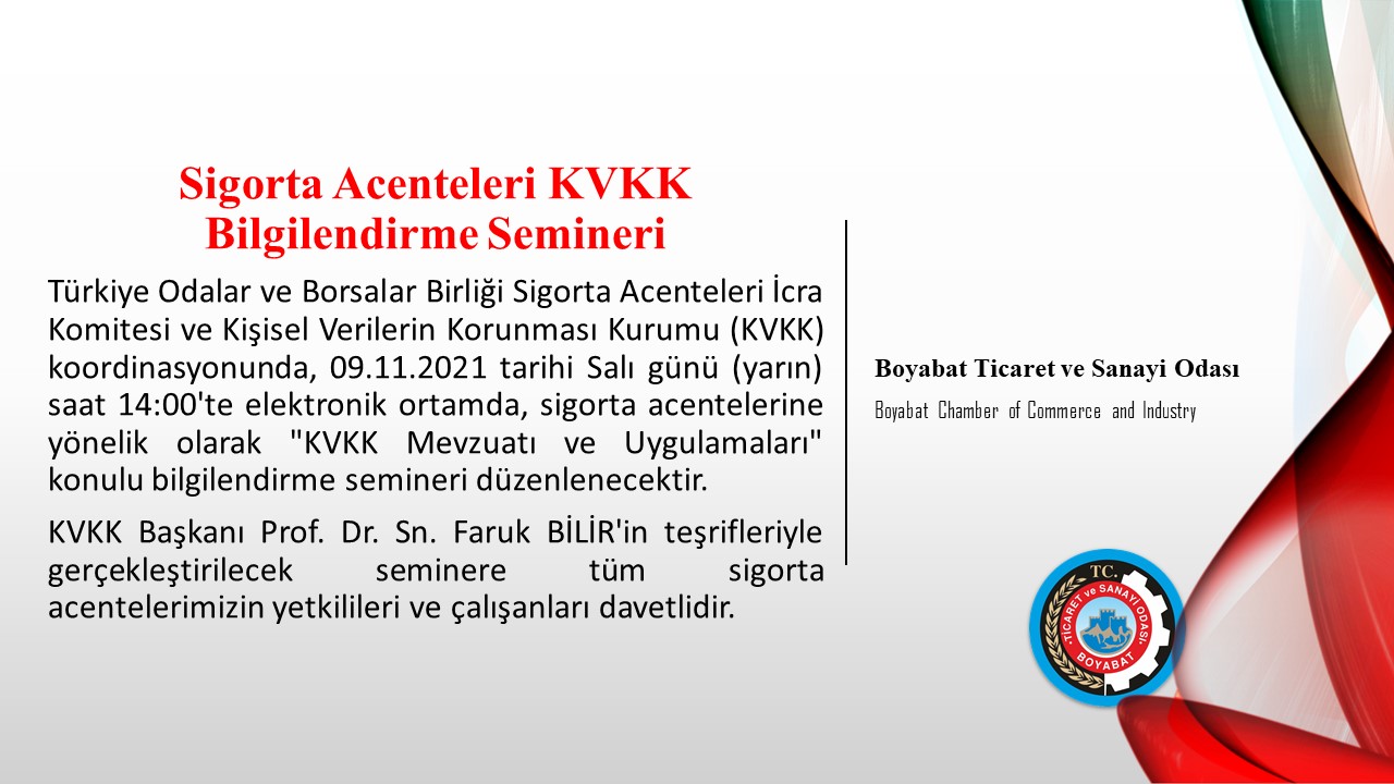 Sigorta Acenteleri KVKK Bilgilendirme Semineri