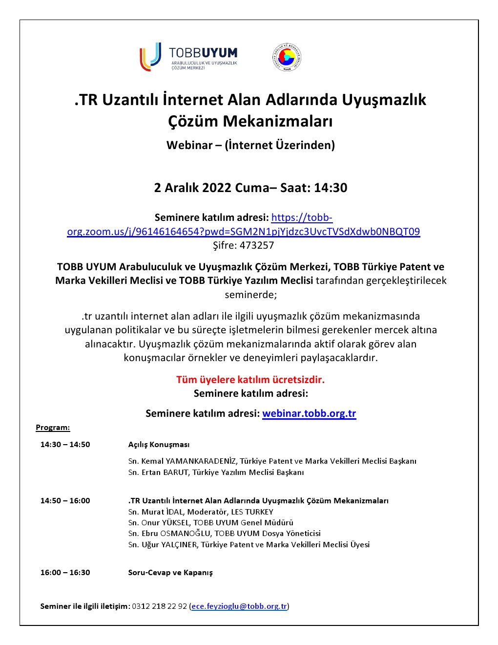 .TR Uzantılı İnternet Alan Adlarında Uyuşmazlık Çözüm Mekanizmaları 