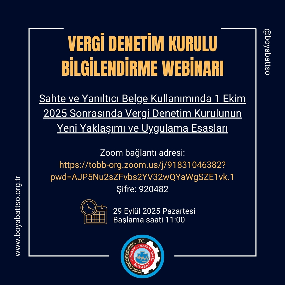 Vergi Denetim Kurulu Bilgilendirme Webinarı