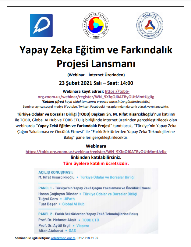 Yapay Zekâ Eğitim ve Farkındalık Projesi Lansmanı