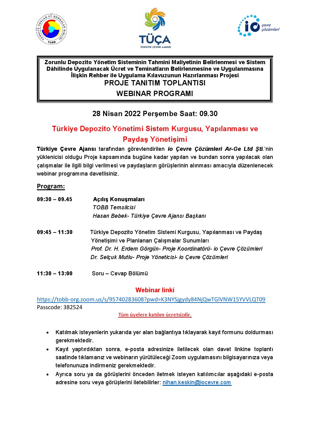 Zorunlu Depozito Yönetim Sistemi Online Toplantısı