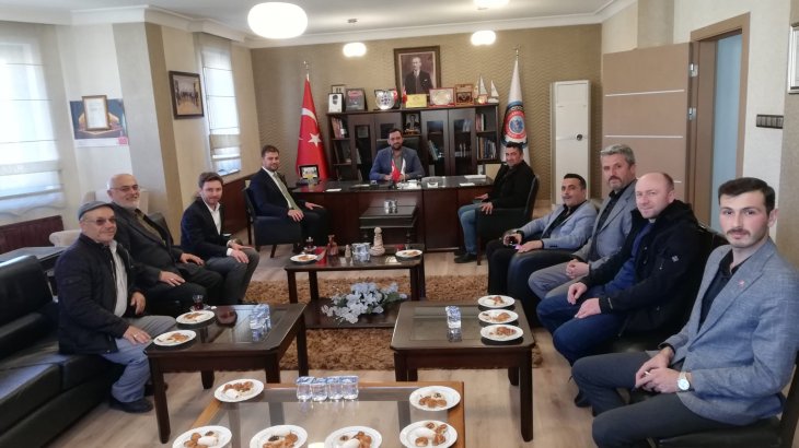 Milliyetçi Hareket Partisi (MHP) Boyabat Belediye Başkan adayı Murat Muslu Odamızı ziyaret etti