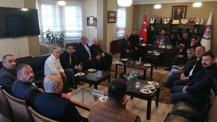 Yeniden Refah Partisi Boyabat Belediye Başkanı Adayı Hasan Kara ve parti teşkilatı Odamızı ziyaret ettiler